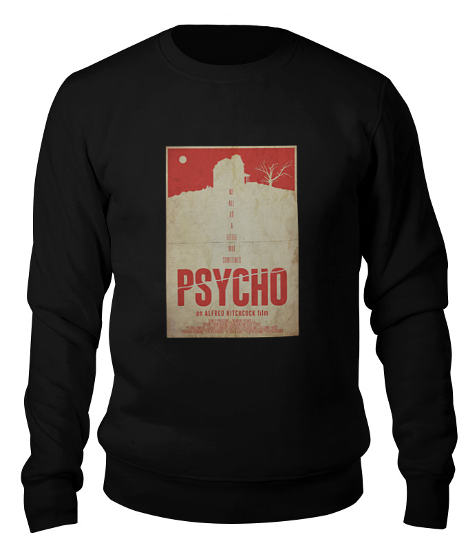 

Свитшот унисекс Printio Psycho red черный XS, Psycho red