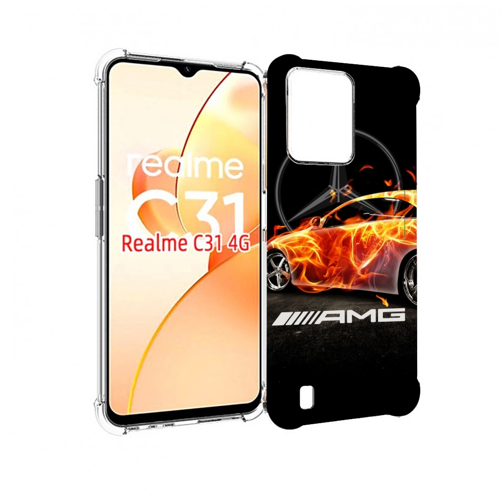 

Чехол MyPads АМГ мужской для OPPO Realme C31, Прозрачный, Tocco
