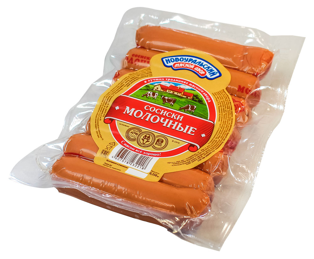 

Сосиски Новоуральский мясной двор Молочные 350 г