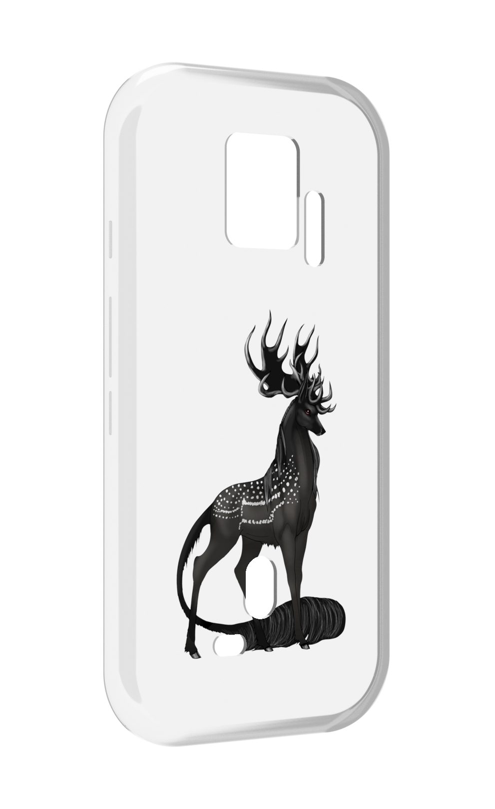 Чехол MyPads красивый-черный-олень для ZTE Nubia Red Magic 7S Pro