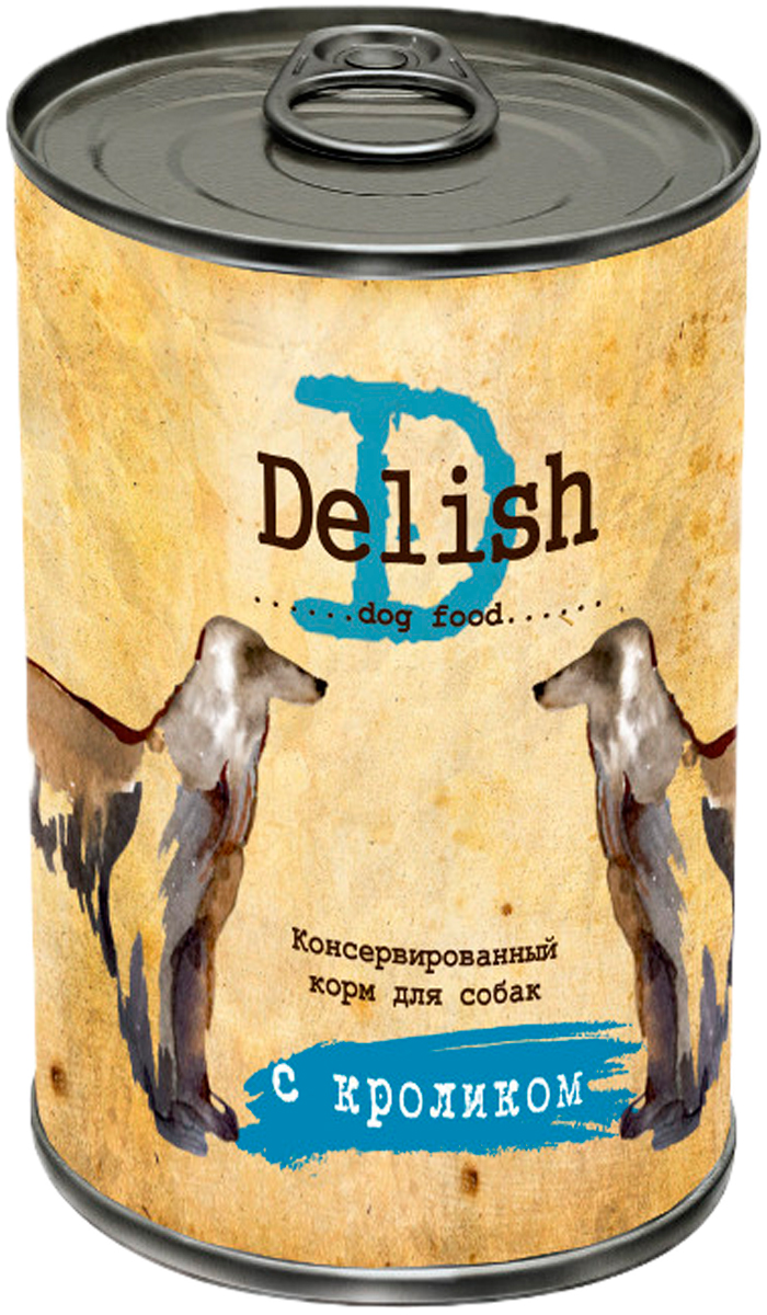 

Консервы для собак Delish с кроликом, 400 г