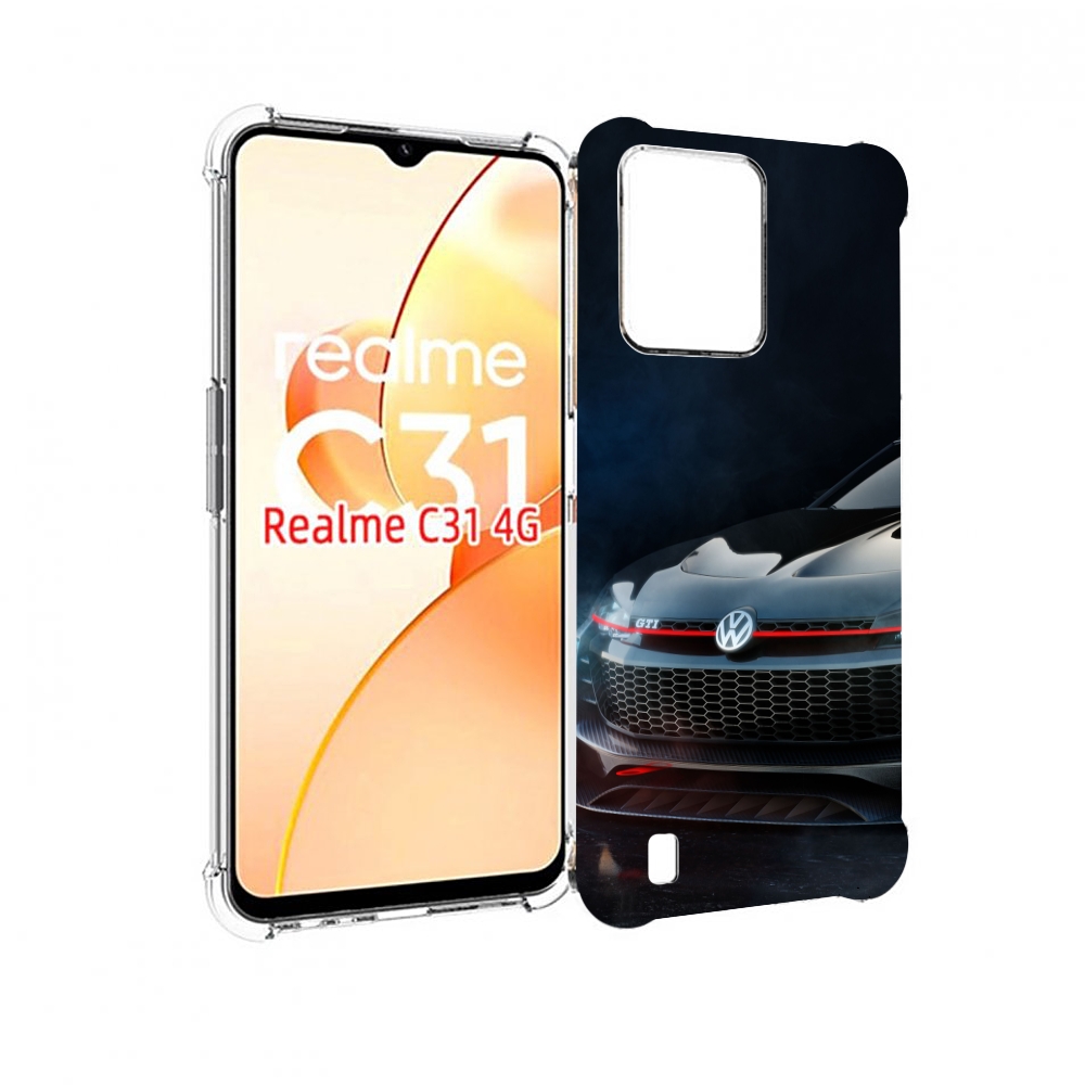 

Чехол MyPads volkswagen 2 мужской для OPPO Realme C31, Прозрачный, Tocco
