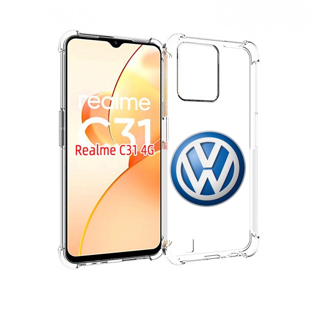

Чехол MyPads volkswagen мужской для OPPO Realme C31, Прозрачный, Tocco