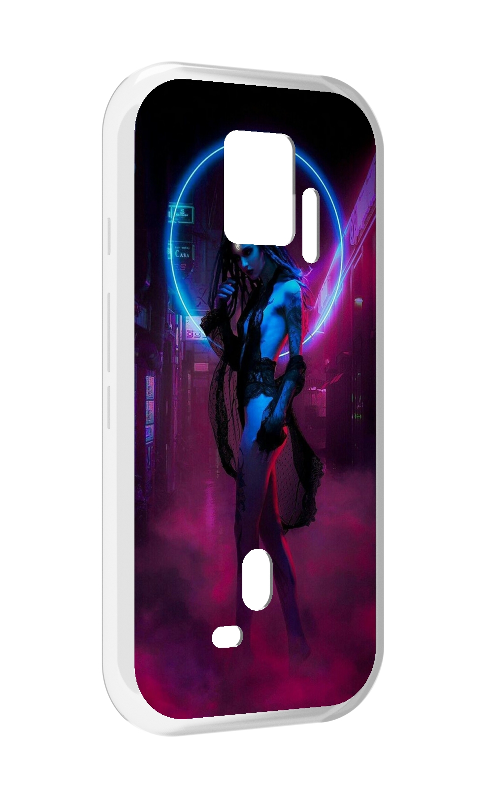 

Чехол MyPads красивая девушка в дыму неон женский для ZTE Nubia Red Magic 7S Pro, Прозрачный, Tocco