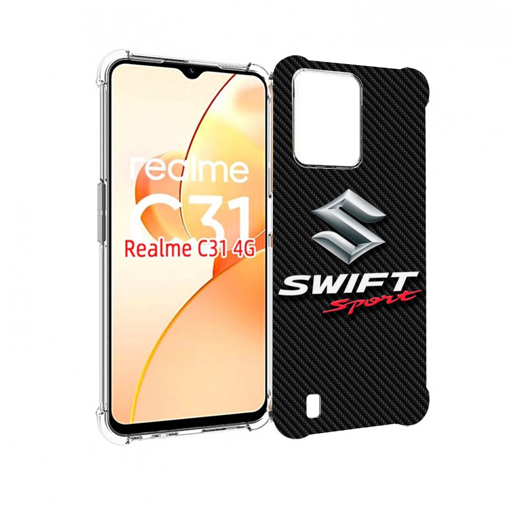 

Чехол MyPads suzuki 1 мужской для OPPO Realme C31, Прозрачный, Tocco