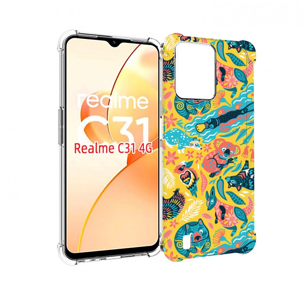 

Чехол MyPads seamless-pattern для OPPO Realme C31, Прозрачный, Tocco