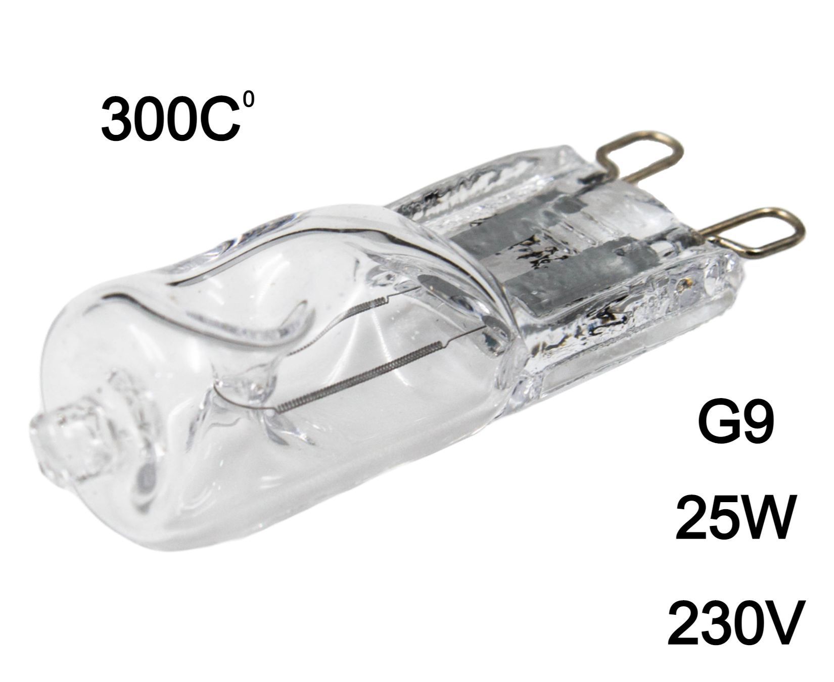 Лампа духового шкафа галогеновая G9 25W 230V, 66725.