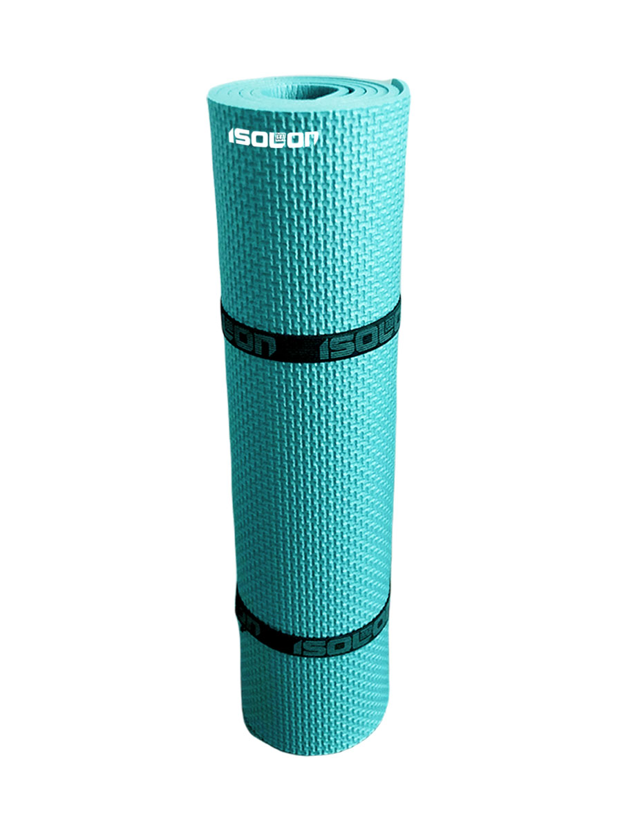 фото Коврик для фитнеса и гимнастики isolon fitness 5 мм, бирюзовый