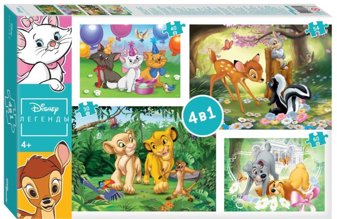 

Пазлы 4в1 Step Puzzle Легенды Disney 92319