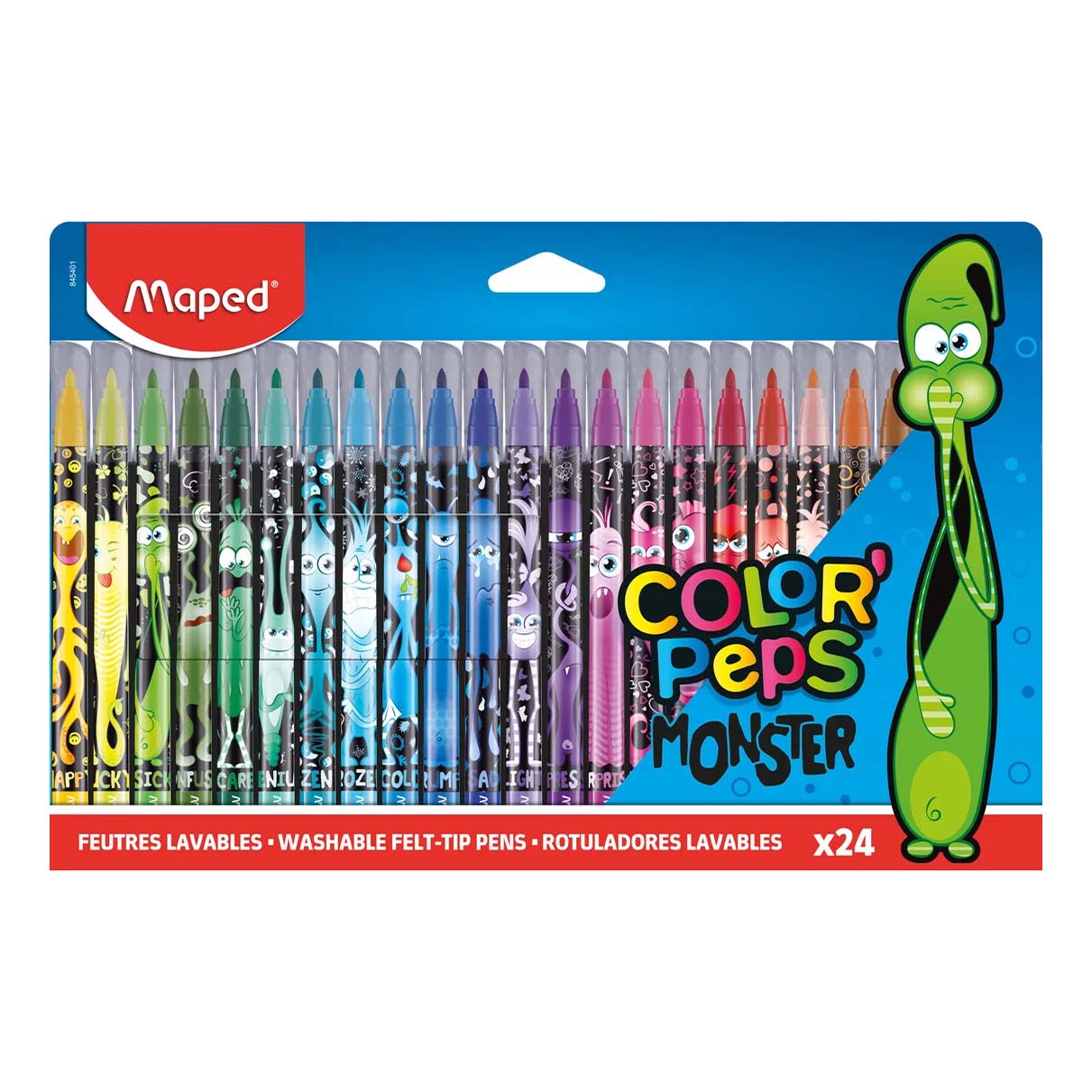 Фломастеры Maped Color Peps Monster смываемые 24 цвета