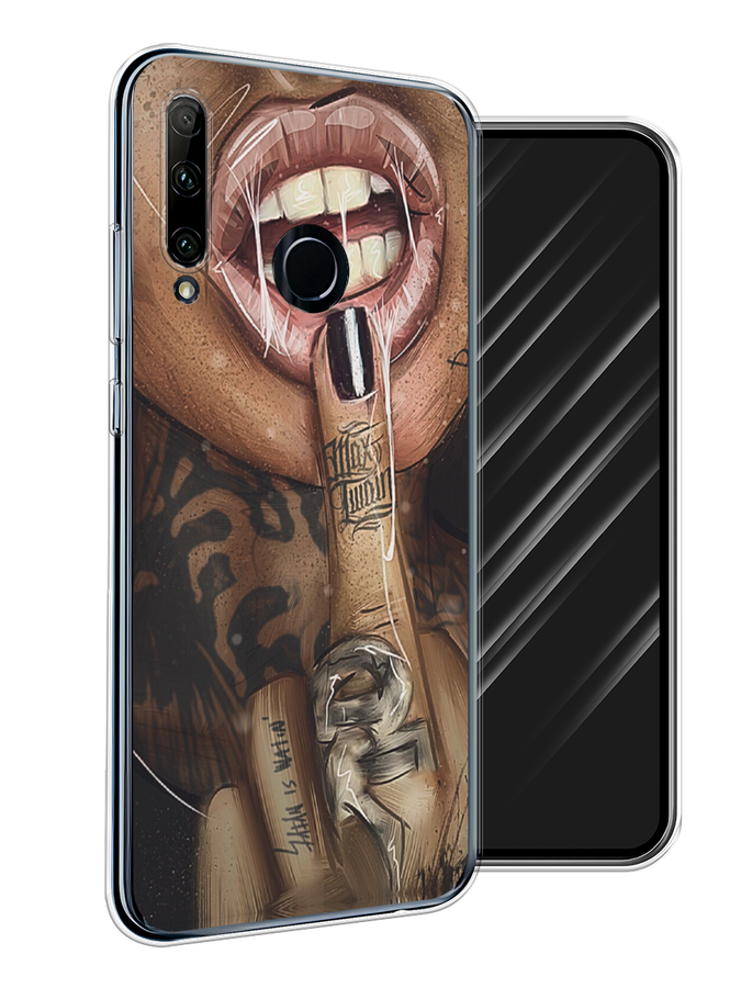 

Чехол Awog на Huawei P Smart Plus 2019 "Зеленый карбон", Черный;зеленый, 69250-3