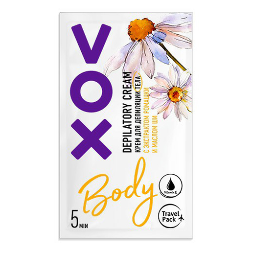 Крем для депиляции Vox для тела с экстрактом ромашки и маслом ши 20 мл