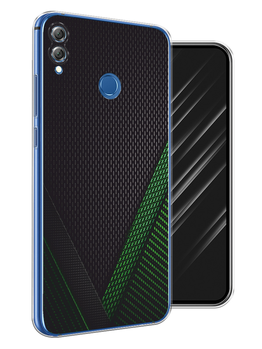 

Чехол Awog на Honor 8X "Зеленый карбон", Черный;зеленый, 66750-3