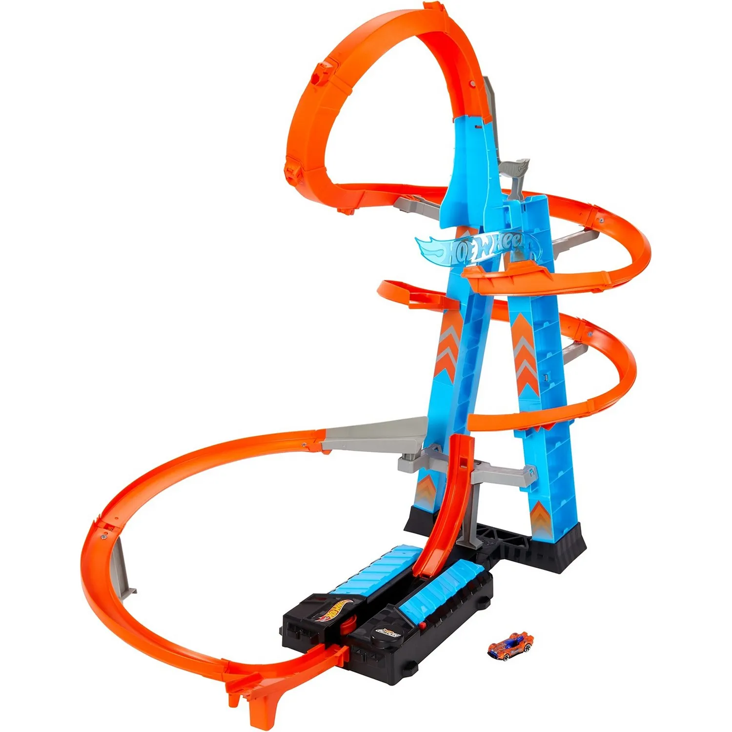 

Автотрек Hot Wheels Экшн Небесное столкновение с хранилищем для машинок GJM76