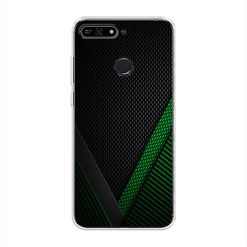 

Чехол Awog на Honor 7A Pro "Зеленый карбон", Черный;зеленый, 65450-3