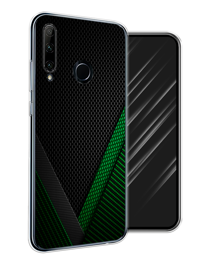 

Чехол Awog на Honor 20 Lite 2019 "Зеленый карбон", Черный;зеленый, 68950-3