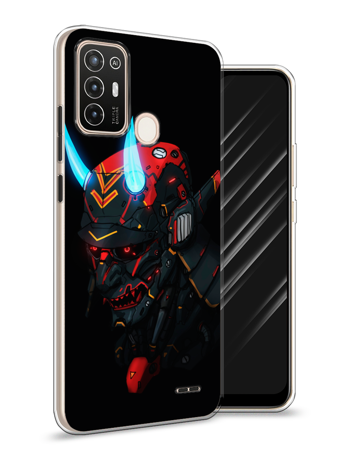 

Чехол Awog на ZTE Blade A52 / ЗТЕ Блэйд A52 "Неоновый самурай", Разноцветный, 136250-6