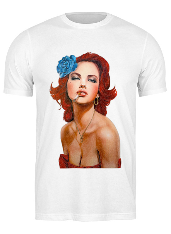 

Футболка мужская Printio Blue rose белая XL, Белый, Blue rose