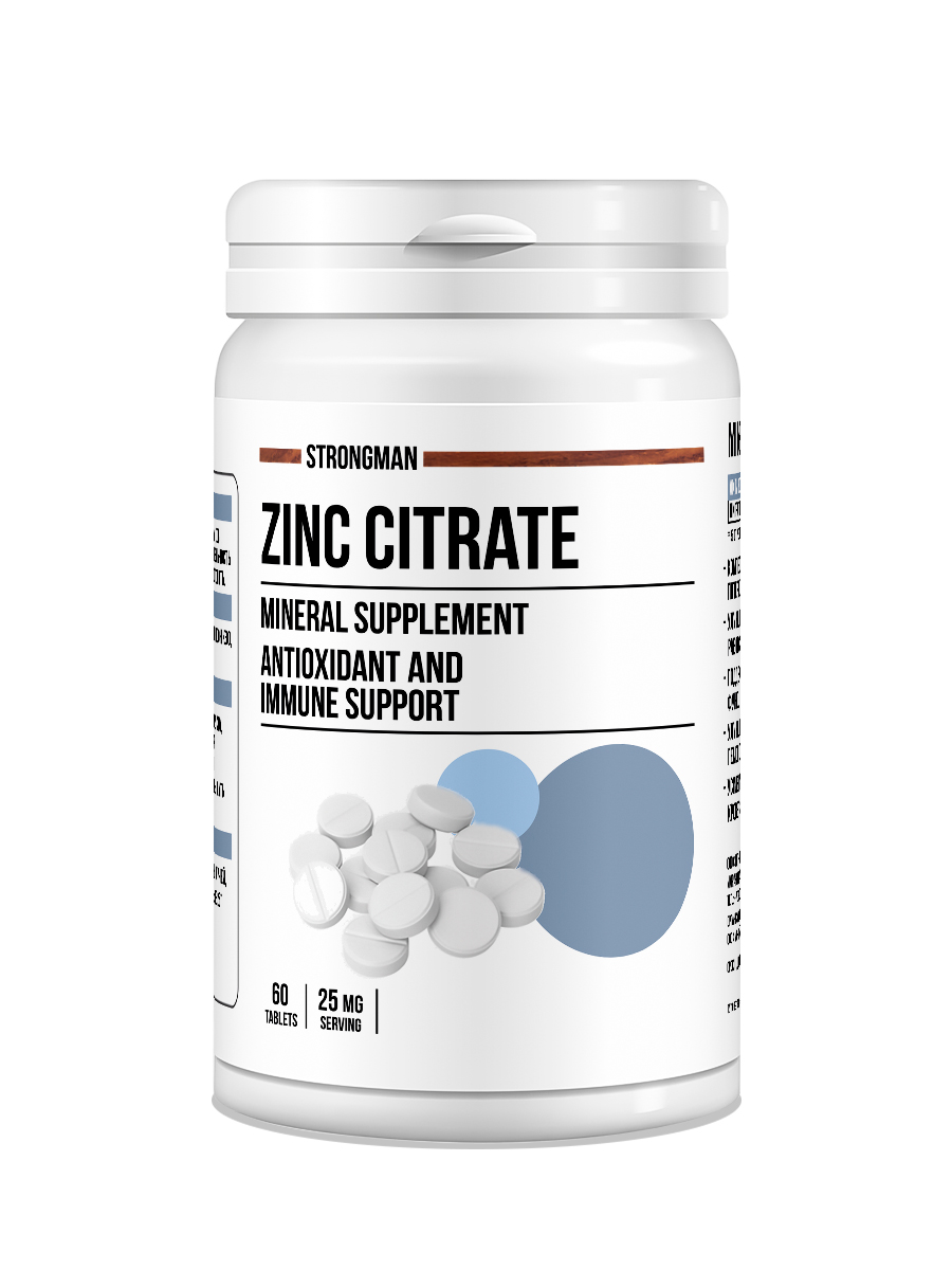 Цинк StrongMan 25мг 60 таблеток
