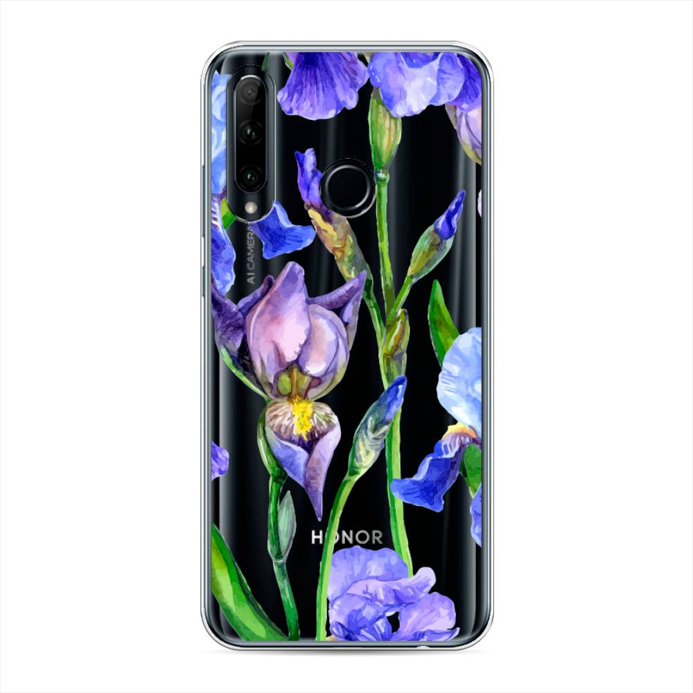 

Чехол Awog на Honor 20e "Синие ирисы", Разноцветный, 6104150-8