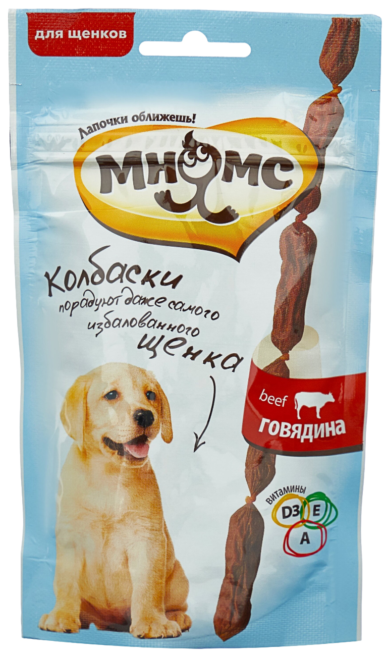 

Лакомство для собак Мнямс Колбаски с говядиной, 3шт по 45г