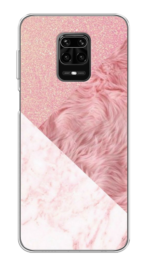 

Чехол на Xiaomi Redmi Note 9S/Note 9 Pro "Текстурные треугольники", Розовый;белый, 37950-1