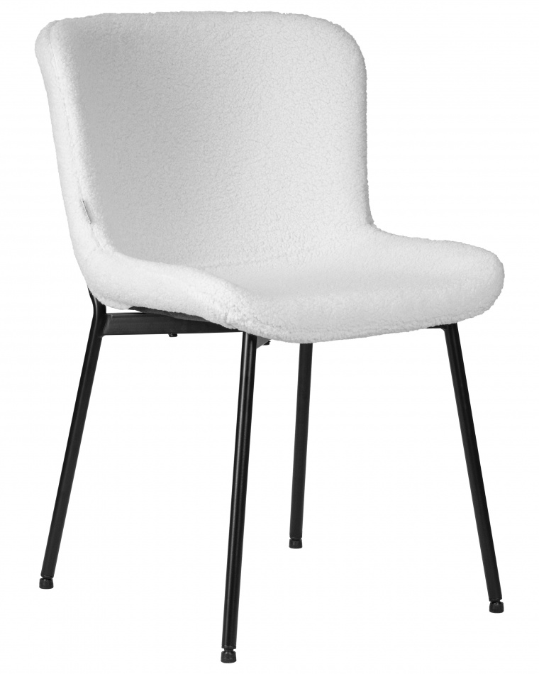 

Стул DOBRIN MILO 1 шт черные ножки, белый букле UF992-01, MILO