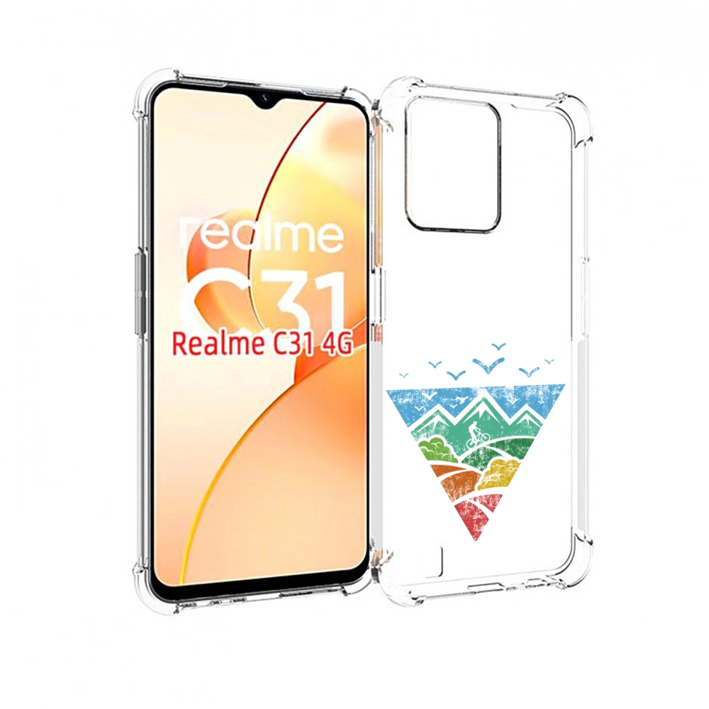 

Чехол MyPads Лес земля море чайки для OPPO Realme C31, Прозрачный, Tocco