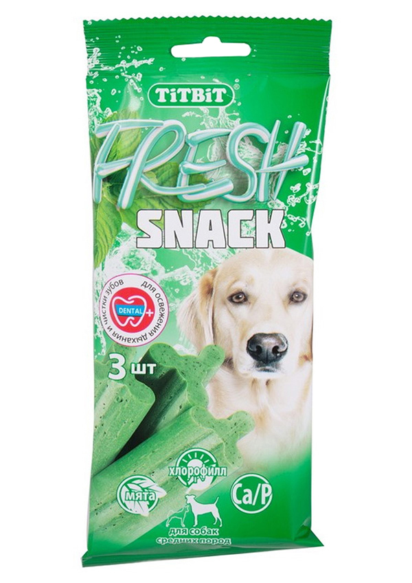 фото Лакомство для собак titbit fresh snack жевательные снеки для зубов, 2 шт по 150 г