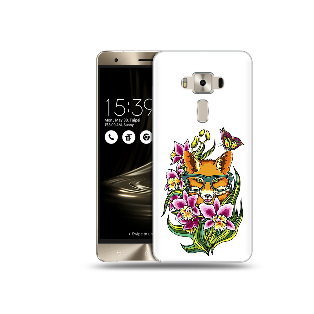 Чехол MyPads Tocco для Asus ZenFone 3 Лиса в цветах