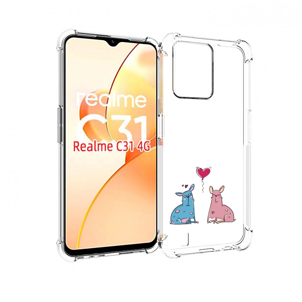 

Чехол MyPads Лама любовь для OPPO Realme C31, Прозрачный, Tocco