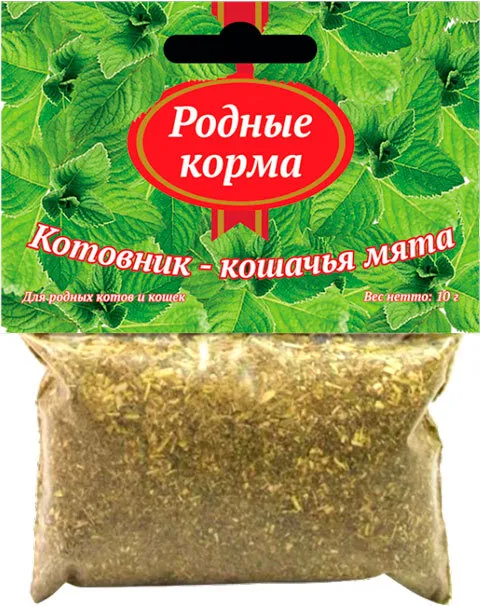 фото Лакомство для кошек родные корма котовник, кошачья мята, 2шт по 10г