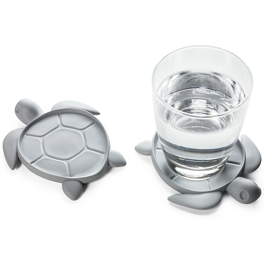 фото Подставка под стаканы save turtle, серый qualy