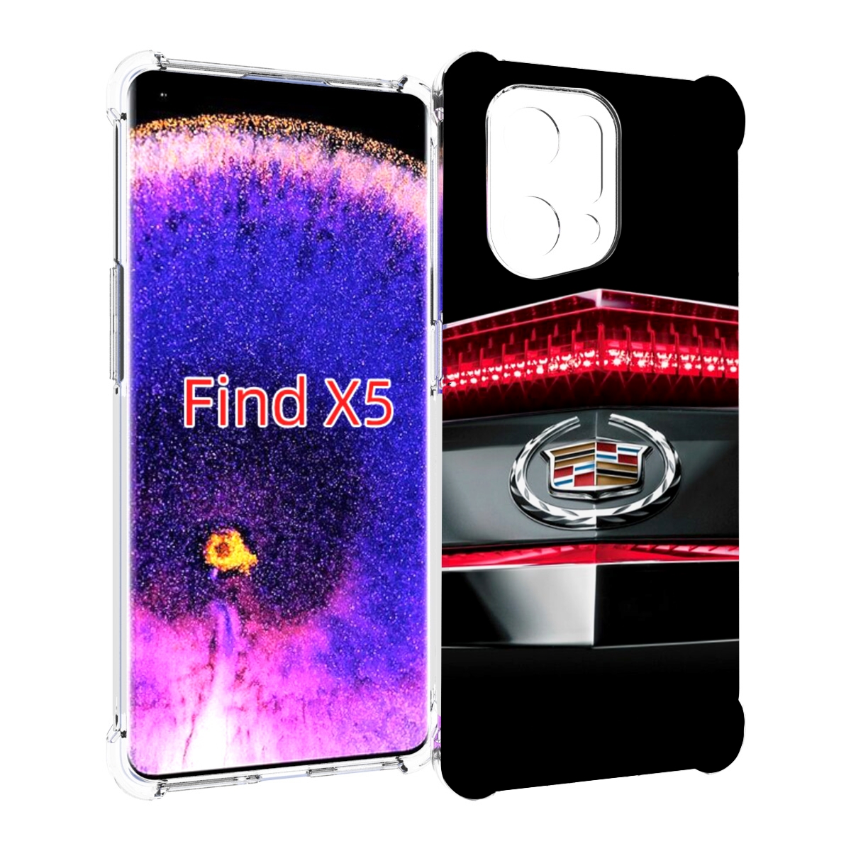 

Чехол MyPads cadillac-1 мусжкой для Oppo Find X5, Прозрачный, Tocco