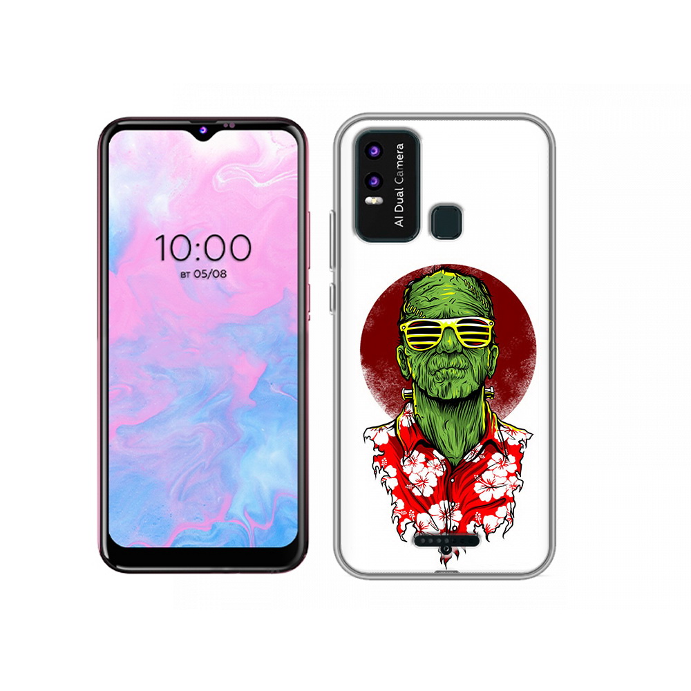 

Чехол MyPads Tocco для BQ 6630L крутой зеленый мужчина в очках, Прозрачный, Tocco