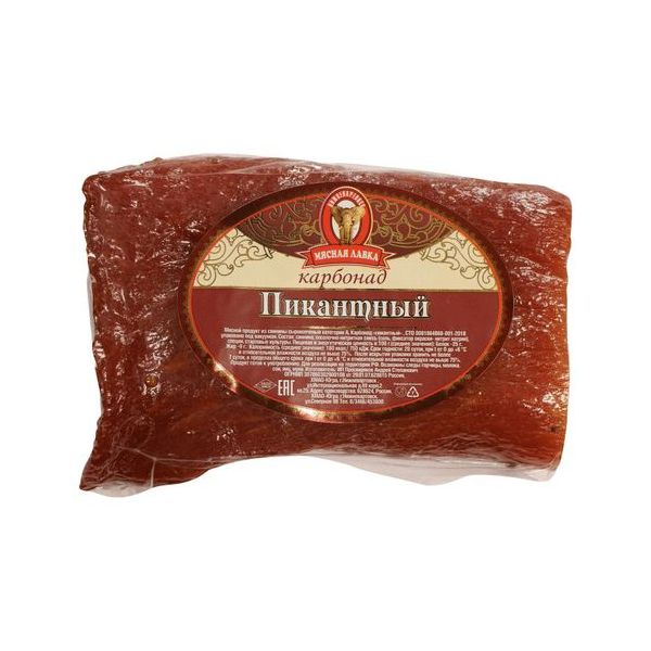 

Карбонад Мясная лавка Пикантный сырокопченый