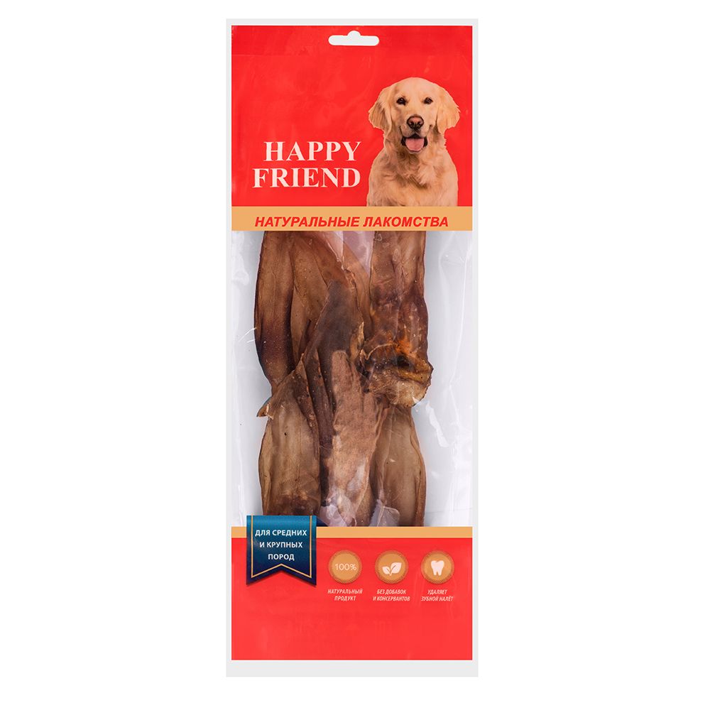 

Лакомство Happy Friend Уши кроличьи для собак средних и крупных пород 80 г х 10 шт
