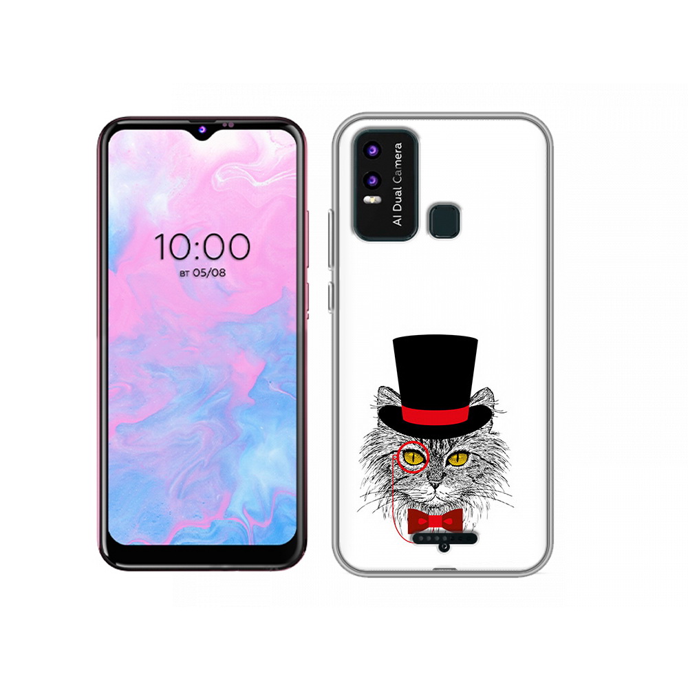 Чехол MyPads Tocco для BQ 6630L кот в шляпе