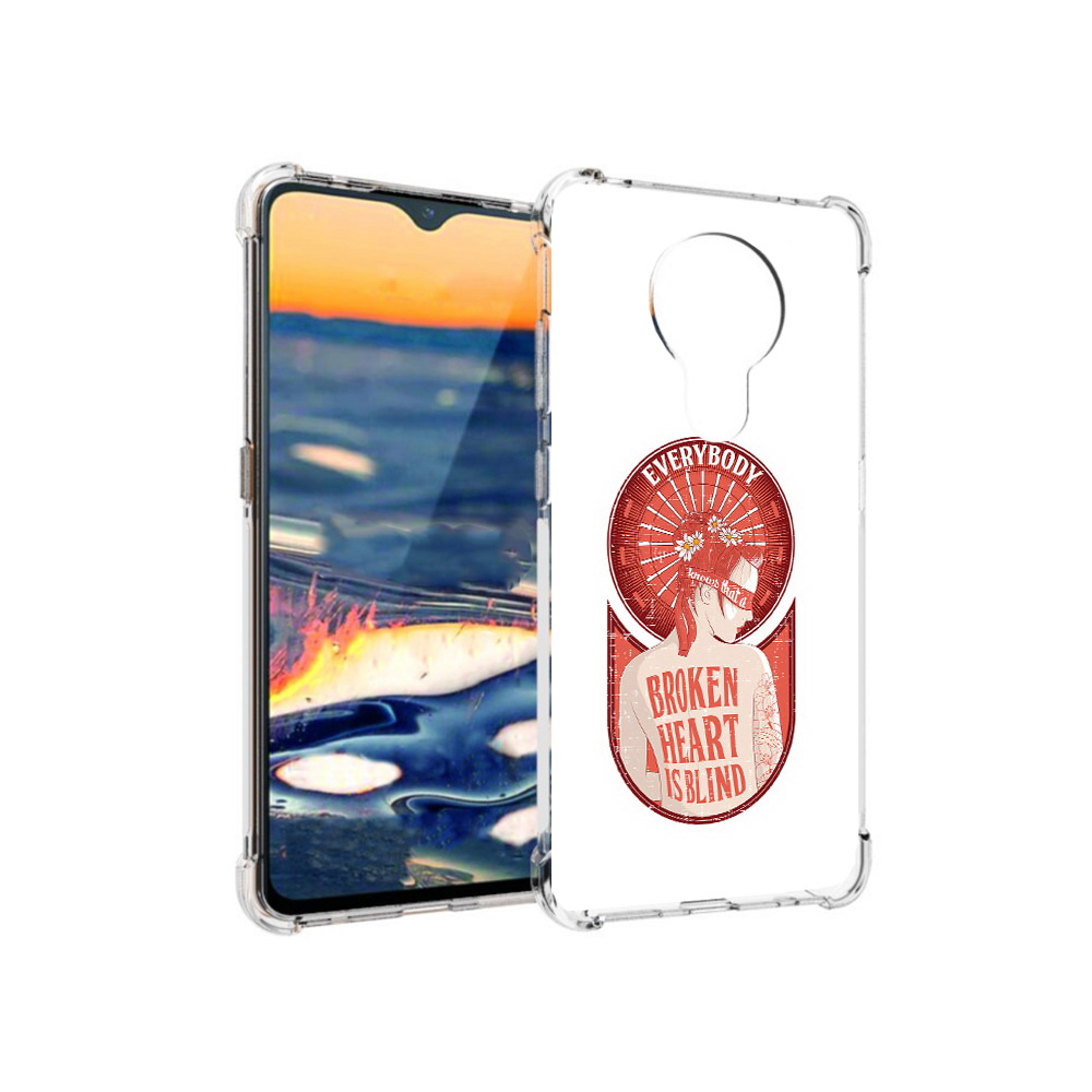 

Чехол MyPads Tocco для Nokia 5.3 девушка разбитое сердце (PT227052.106.310), Прозрачный, Tocco