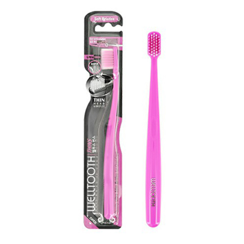 

Зубная щетка Welltooth мягкая pink, Розовый