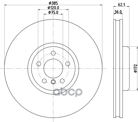 

Hella Диск Тормозной Bmw X5 E70/F15/F85/ X6 E71/F16/F86 Передний Прав. Вент.D 385Мм