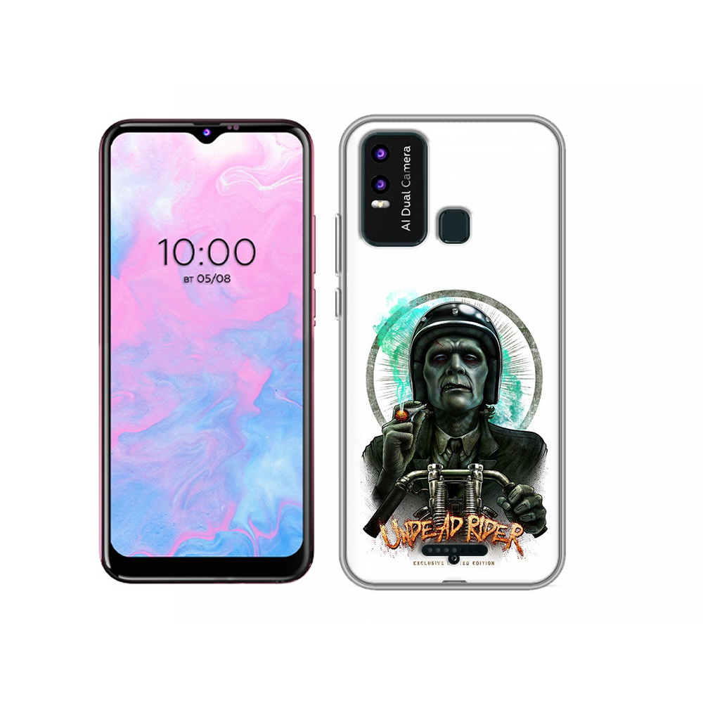 

Чехол MyPads Tocco для BQ 6630L зеленый мужчина с сигаретой на мотоцикле, Прозрачный, Tocco