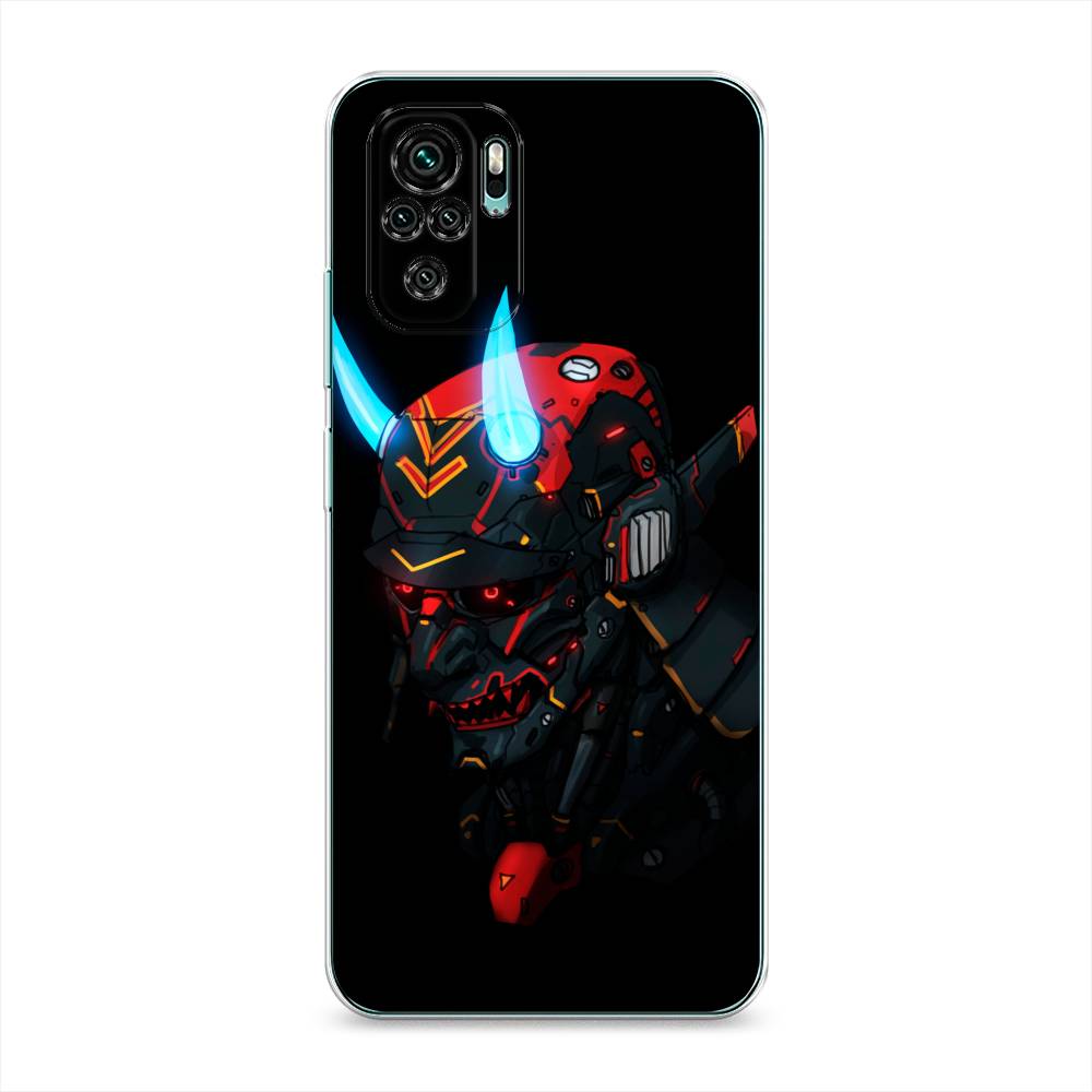 фото Силиконовый чехол "неоновый самурай" на xiaomi redmi note 10 awog