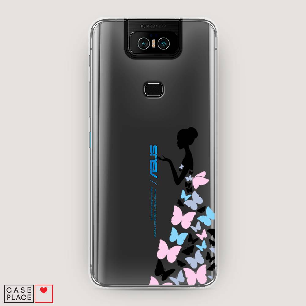 фото Чехол awog "платье из бабочек" для asus zenfone 6 zs630kl