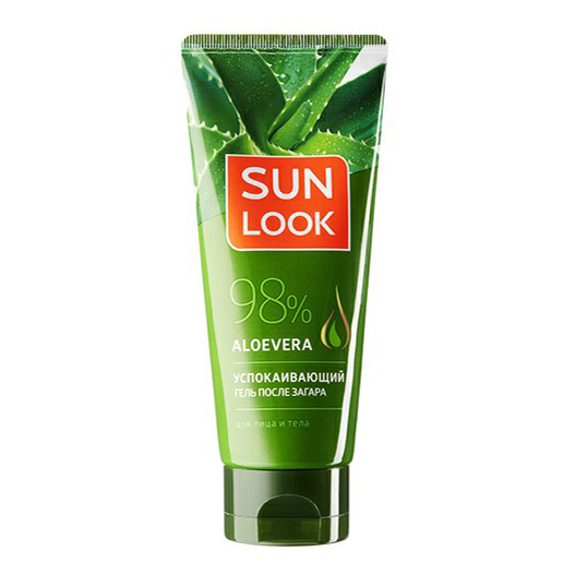 Гель после загара Sun Look Aloe Vera 98% для лица и тела успокаивающий 150 г