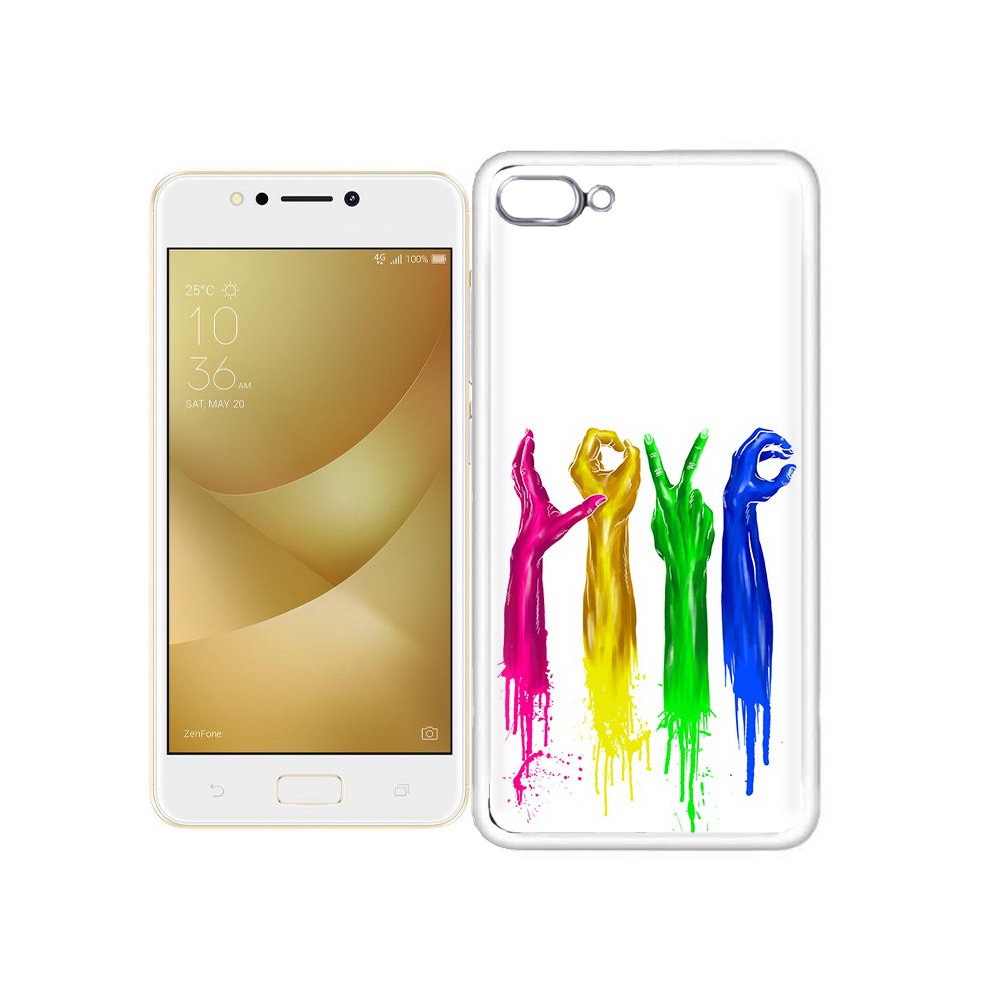 

Чехол MyPads Tocco для Asus ZenFone 4 Max яркие руки love, Прозрачный, Tocco