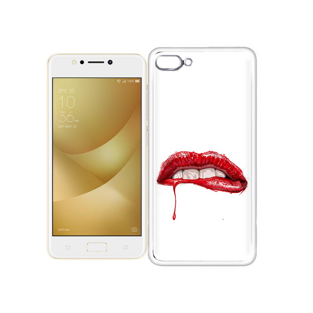 

Чехол MyPads Tocco для Asus ZenFone 4 Max яркие красные губы, Прозрачный, Tocco
