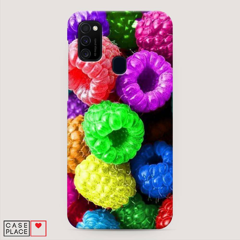 

Пластиковый чехол "Разноцветная малина" на Samsung Galaxy M21, 29720-7