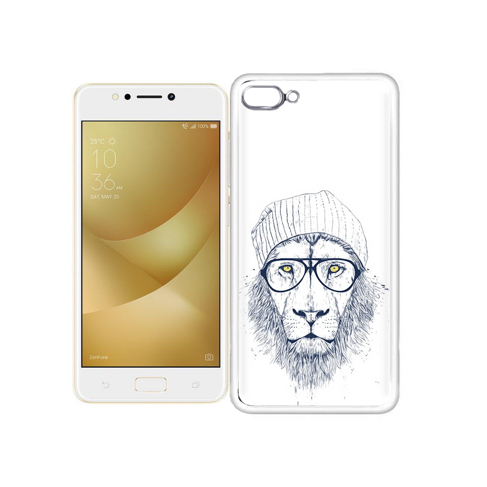 

Чехол MyPads Tocco для Asus ZenFone 4 Max хиппи лев, Прозрачный, Tocco