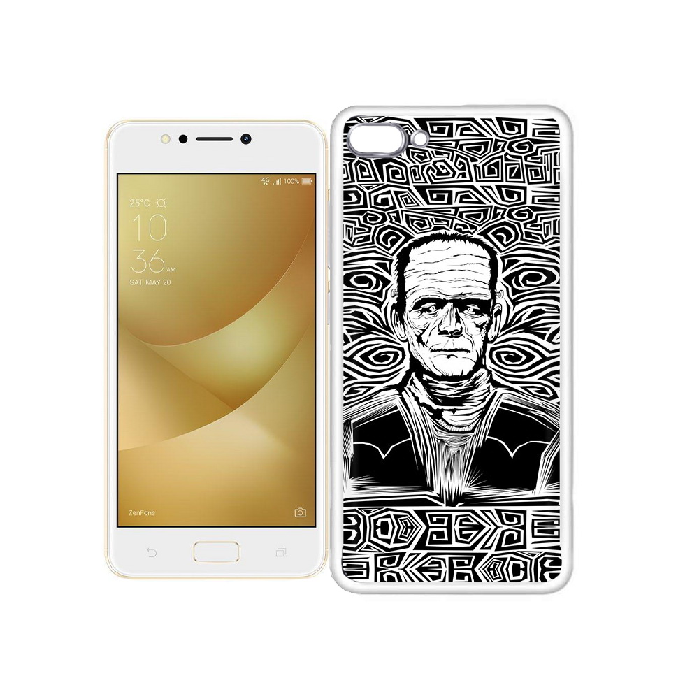Чехол MyPads Tocco для Asus ZenFone 4 Max франкенштейн черно белый